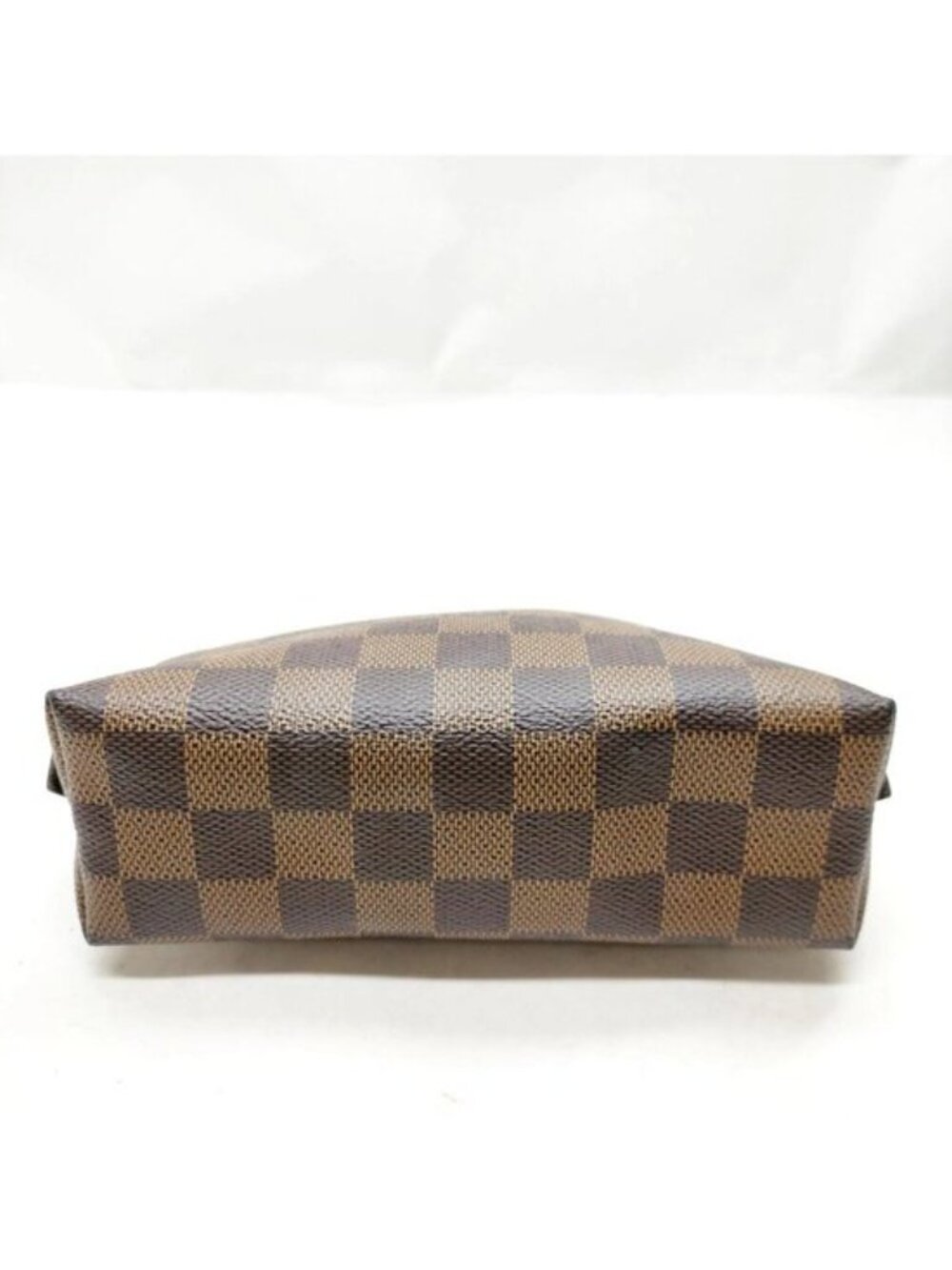 Authentic Louis Vuitton Cosmetic Pochette Damier Ebene Makeup Pouch Brown Canvas - Picture 8 of 16
